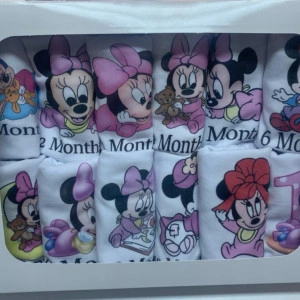 Set body bebe Disney, 12 piese, 1-12 luni, fetite, maneca lunga, en gros