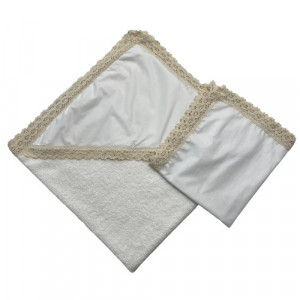 Set Prosop, Panza, culoare Crem, potrivit pentru brodat si imprimat