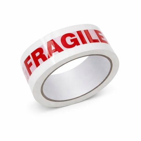 Banda adeziva pentru ambalare, inscriptionata FRAGIL, 48mm x 55m, B11, alb - cutie 36 buc