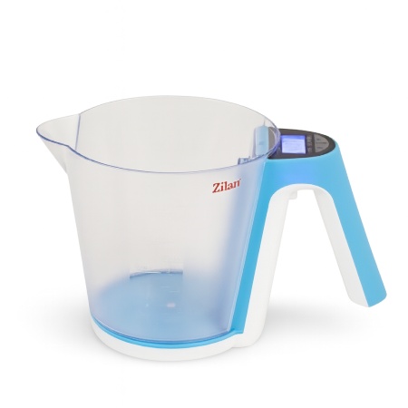 Cantar de bucatarie Floria ZLN7788, digital cu cana 2kg, albastru