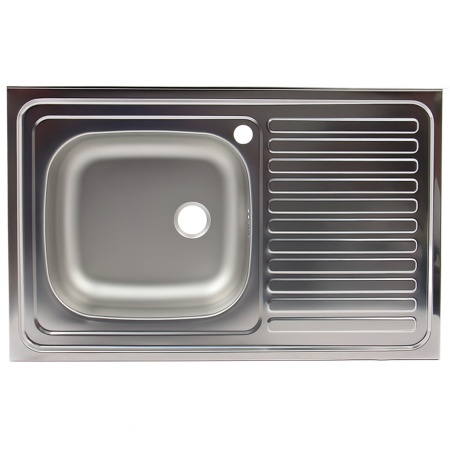 Chiuveta inox 304 cuva stanga Z-INOX, 50x80cm, picurator, anticalcar, racord flexibil, ZLN9195ST, argintiu