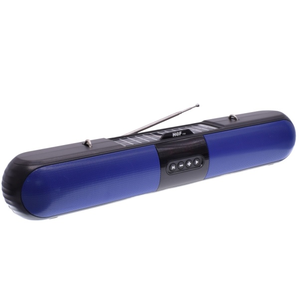 F3S - Boxa Radio Portabil, Incarcare Solara, Bluetooth, Card, USB-A, AUX, Albastru