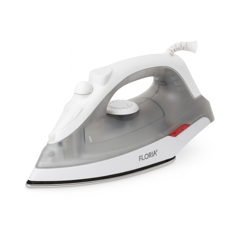 Fier de calcat 1600W Floria ZLN8429, talpa inox, calcare cu aburi si uscata, 180ml, alb/gri