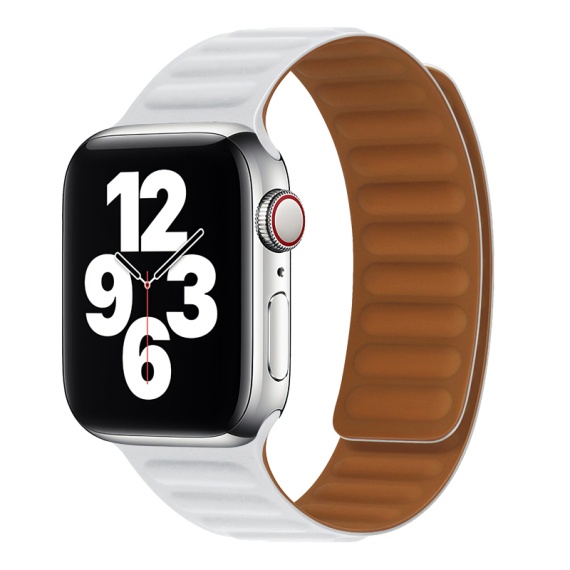 Hoco WA21 - Curea pentru iWatch 38/40/41mm, Magnetic Chain, Silicon, Alb