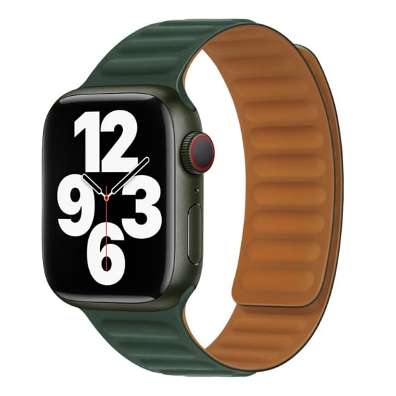 Hoco WA21 - Curea pentru iWatch, Magnetic Chain, Silicon, Compatibil 42/44/45/49mm, Verde