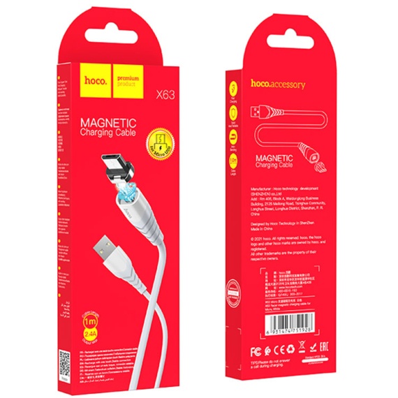 Hoco X63 - Cablu Date si Incarcare, USB la MicroUSB, 18W, 2.4A, 1m, Alb