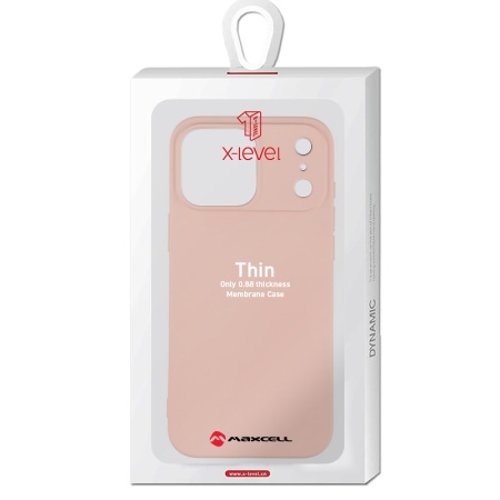 Husa X-Level pentru APPLE iPhone 17 Pro Max – Thin Series, SoftTouch, TPU – roz