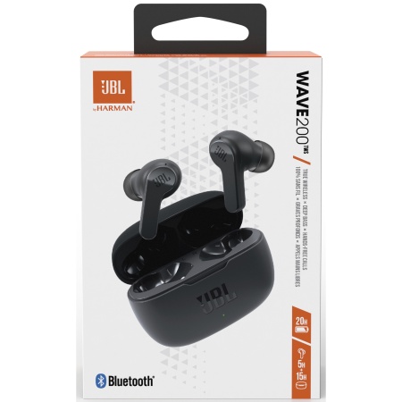 JBL Wave 200 – Casti wireless earbuds TWS Bluetooth 5.0, microfon, asistent vocal, negru