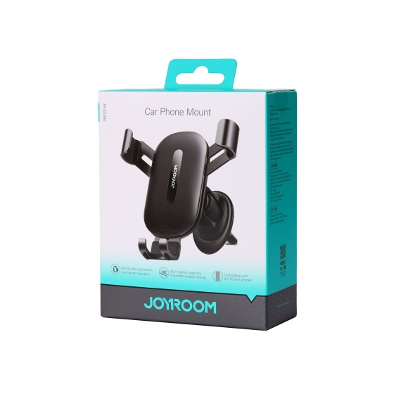 Joyroom JR-ZS392 - Suport Auto, montaj Ventilatie, cleme laterale, Steel PullClip, Negru