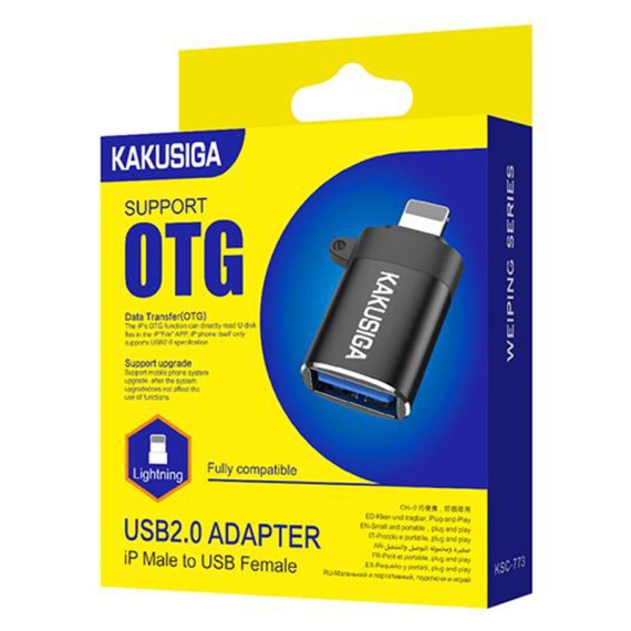 Kaku KSC-773 - Adaptor OTG Transfer, USB la Lightning, Negru