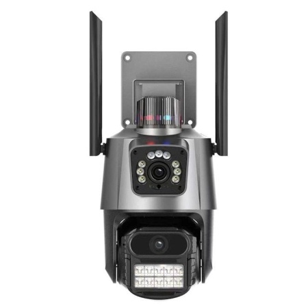 OEM - Camera IP Wi-Fi, Alimentare la priza, adaptor inclus (DC 12V), 6MP PTZ, Dubla Lente, Zoom Optic, Night Vision, gri