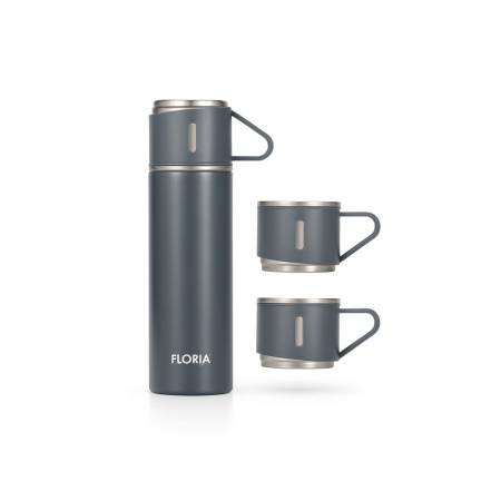 Termos Zilan, 500ml, otel inoxidabil SUS304, izolare termica 18/24h, ZLN0745, gri