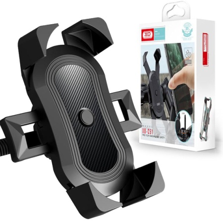 XO C51 – Suport Moto/Bike cu cleme laterale pentru ghidon Shockproof MultiAngle 4 Corners, negru