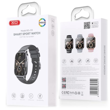 XO J10 - Smartwatch Amoled Star Mist Square Sport Negru