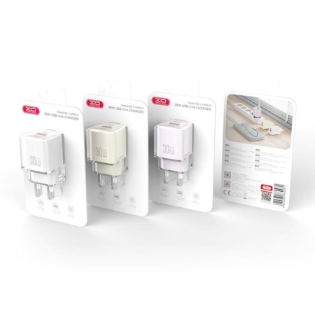 XO L149 – Incarcator retea 18W cu 1xUSB-C si 1xUSB-A 5V 3A, alb