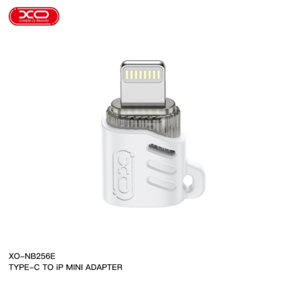 XO NB256E - Adaptor OTG Transfer, Type-C la Lightning, 480Mps, Alb