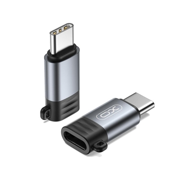 XO NB263A - Adaptor OTG Transfer/Incarcare, Lightning la USB-C, PD27W, QC3.0, Gri