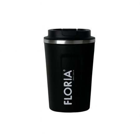 Cana termos cafea FLORIA, 380ml, inox, pereti dublii, mentine 8h rece / 4h cald, ZLN9969, negru