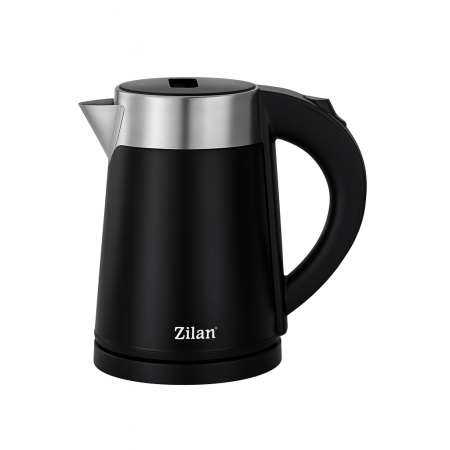 Fierbator electric Zilan ZLN3387 – 0.8L, 800W, pereti dubli, inox, negru, auto-oprire