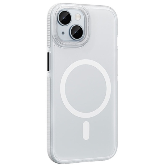 Husa Hoco AS2 - iPhone 15 Plus, MagSafe, GripEdge, Matte, Alb