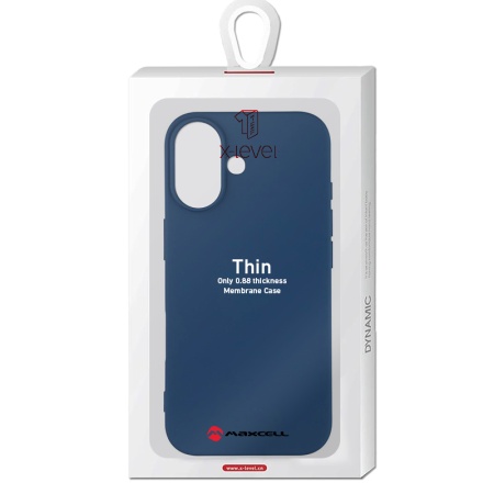 Husa X-Level pentru APPLE iPhone 17 – Thin Series, SoftTouch, TPU – Albastru Inchis