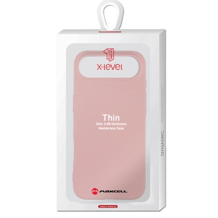 Husa X-Level pentru APPLE iPhone 17 Air – Thin Series, SoftTouch, TPU – roz
