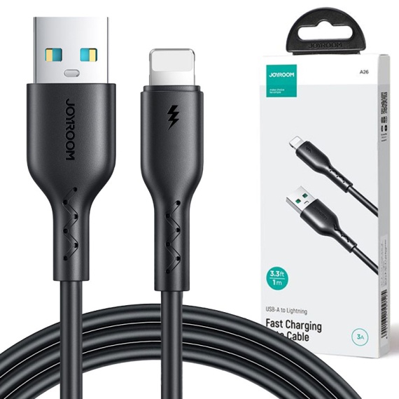 Joyroom A26-AL3 - Cablu Date si Incarcare, USB-A-A la Lightning, 3A, 1m, Negru