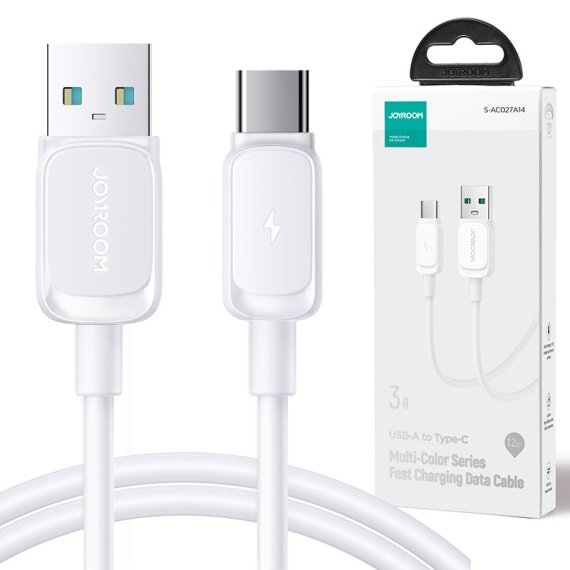 Joyroom S-AC027A14 - Cablu Date si Incarcare, USB-A-A la Type-C, 3A, 1.2m, Alb
