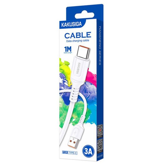 Kaku KSC-805 - Cablu Date si Incarcare, USB la Type-C, 18W, 2.4A, 1m, Alb