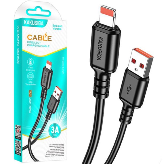 Kaku KSC-982 - Cablu Date si Incarcare, USB la Lightning, 3A, 1m, Negru