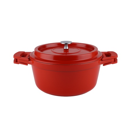 Oala Retro 28 cm, 6.3L, Zilan ZLN0903, 5 straturi, interior ceramic PFAS Free, capac sticla, compatibila inductie si cuptor