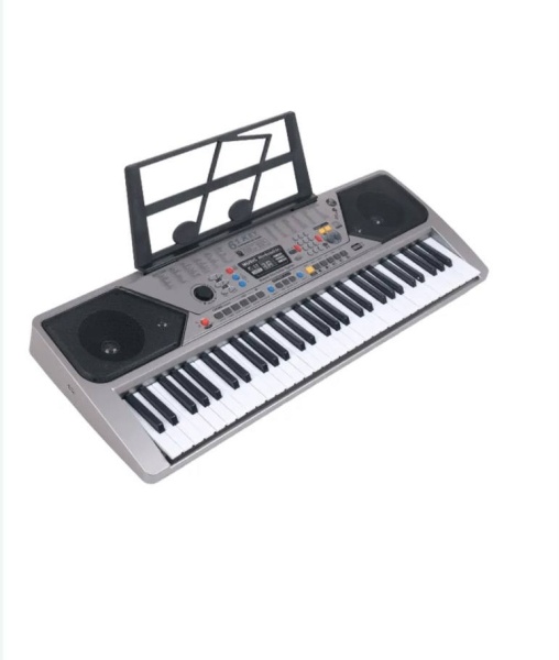 Orga electronica, MQ-001UF cu 61 clape, USB-A,FM radio,Microfon, Gri