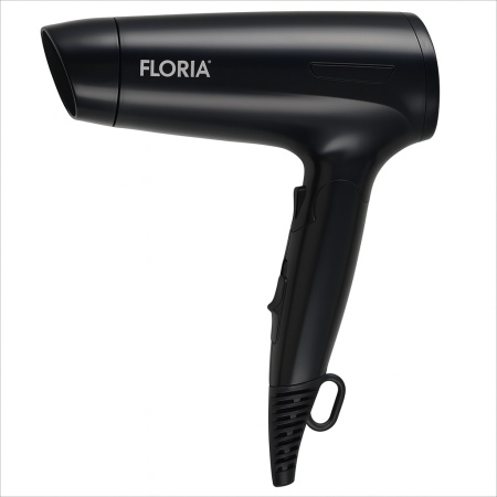 Uscator de par Floria ZLN9402, 1600W, 3 trepte temperatura, 2 trepte viteza, functie ionica, aer rece, maner pliabil, protectie supraincalzire, negru