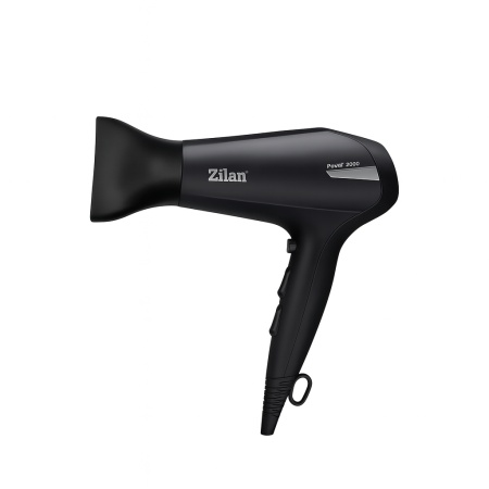 Uscator de par Zilan ZLN9396, 2000W, 2 trepte viteza, 2 trepte temperatura, functie ionica, aer cald si rece, maner pliabil, negru