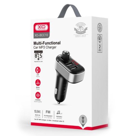 XO BCC10 – Modulator FM Bluetooth 15.5W 2xUSB-A QC 3.0 Compact