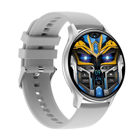 XO J5 - Smartwatch Amoled BT 5.0 Screen Pearl Round Sport Silver