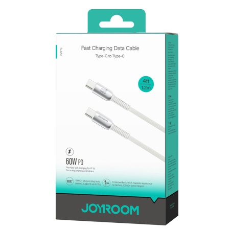 Cablu Type-C la Type-C, 1.2m Joyroom S-A51 – incarcare rapida PD 60W, QC3.0, transfer date, gri