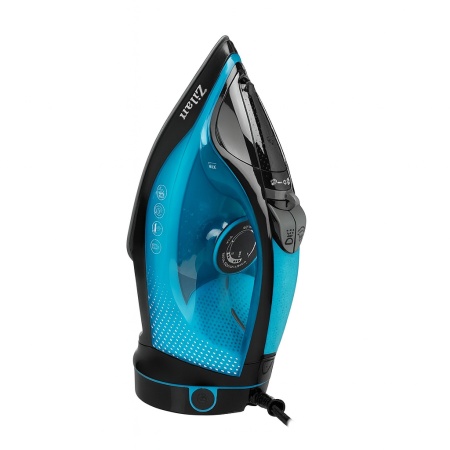 Fier de calcat 2200W Zilan ZLN0989, talpa ceramica, cu sau fara cablu, anti-calcar, albastru