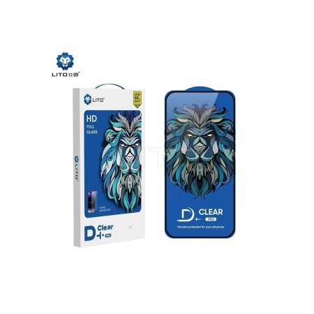 Folii Protectie clear LITO D+ Pro Clear, black frame, protectie ecran, BLISTER, compatibil iPhone 15 Pro, negru
