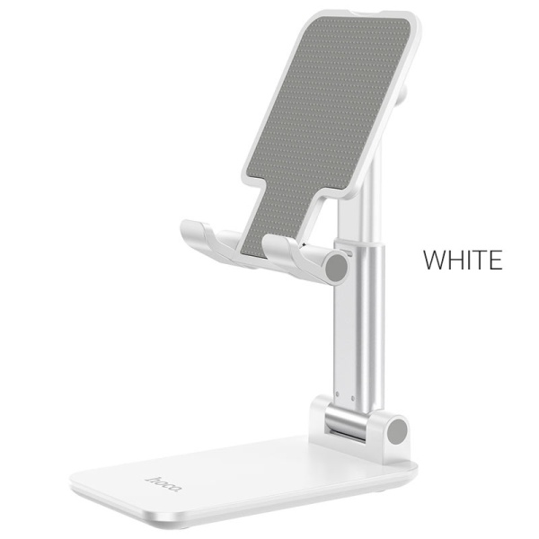 Hoco PH29A - Suport Birou pentru telefoane si tablete, Stand, Folded, AntiSlip, Portabil, Alb