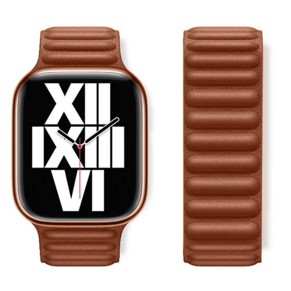 Hoco WA23 - Curea pentru iWatch, 42/44/45/49mm, Magnetic Chain, Silicon, Maro