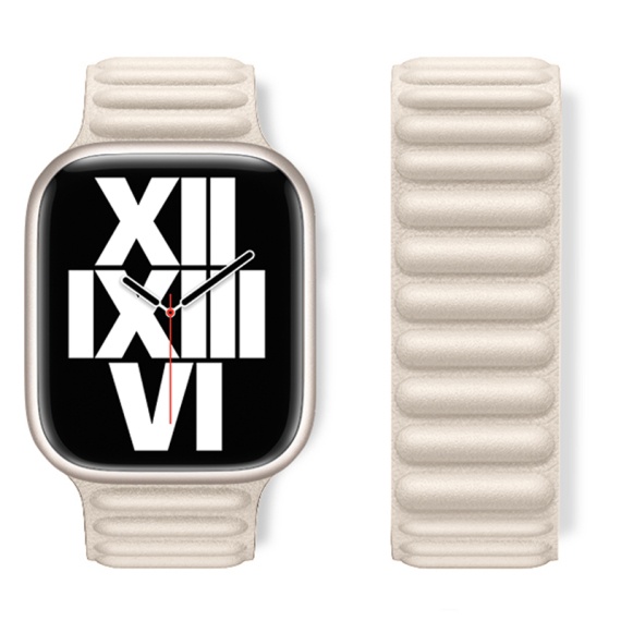 Hoco WA23 - Curea pentru iWatch, Magnetic Chain, Silicon, Compatibil 38/40/41mm, Crem
