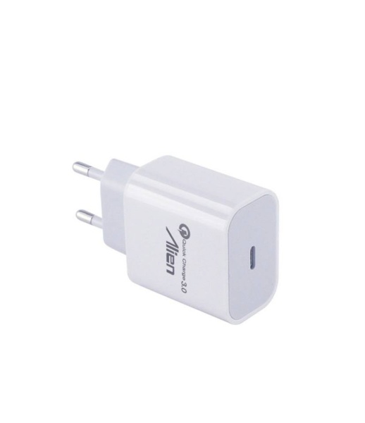 Incarcator de telefon, Alien, USB C, 5V, 3.0A, Alb