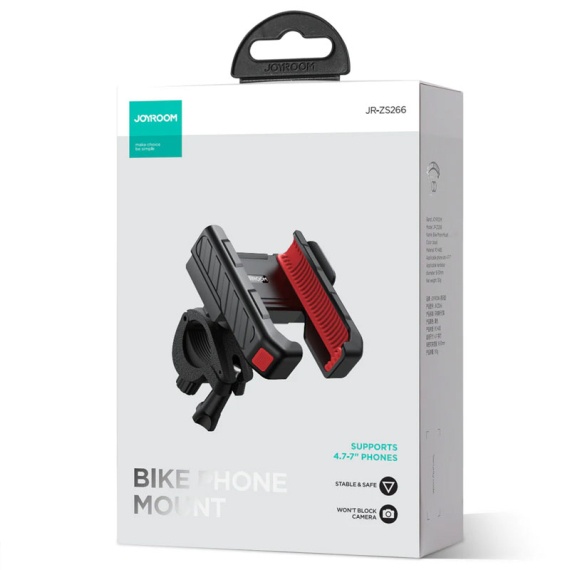 Joyroom JR-ZS266 - Suport Moto/Bike, cu cleme laterale, montaj Ghidon, Shockproof, 2 Corners, Negru