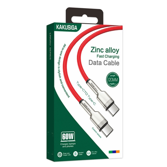 Kaku KSC-685 - Cablu Date si Incarcare, Type-C, PD60W, QC3.0, 1.2m, Rosu