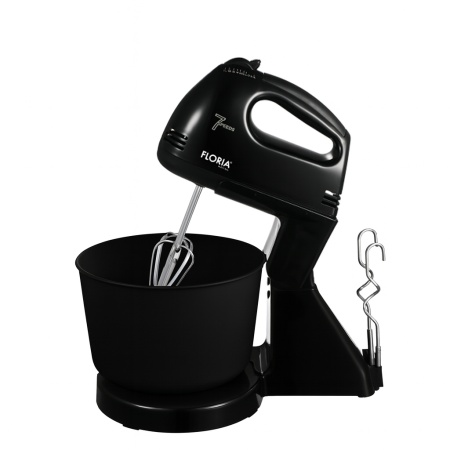 Mixer cu bol 150W, Floria ZLN7574, 2L, 7 viteze, negru