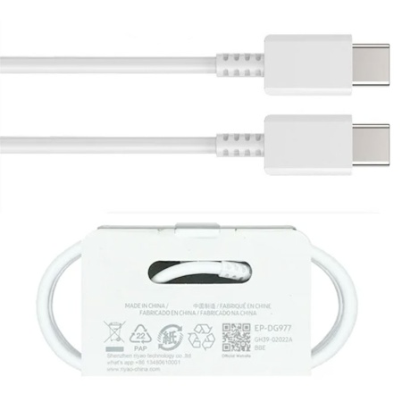 OEM DG977W – Cablu Type-C la Type-C 25W Fast Charging 3A 1m, alb