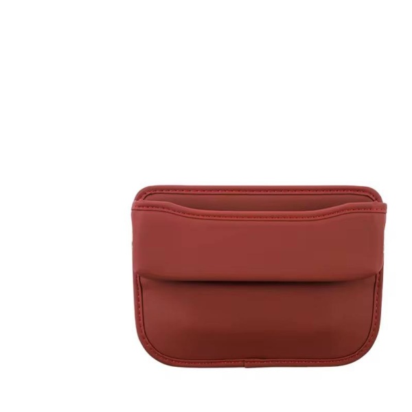 Suport din piele pentru mașina , organizator de umplere a golurilor pentru scaun, multifuncțional pentru automobile 20x29CM, Bordo