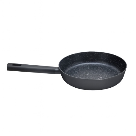 Tigaie universala ZILAN, 26cm, aluminiu interior marmura ecologica Non Stick, maner soft touch, ZLN0935, negru