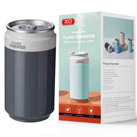 XO HF0 - Umidificator casa/auto, tip spary, 260ml, Coke Can, Gri